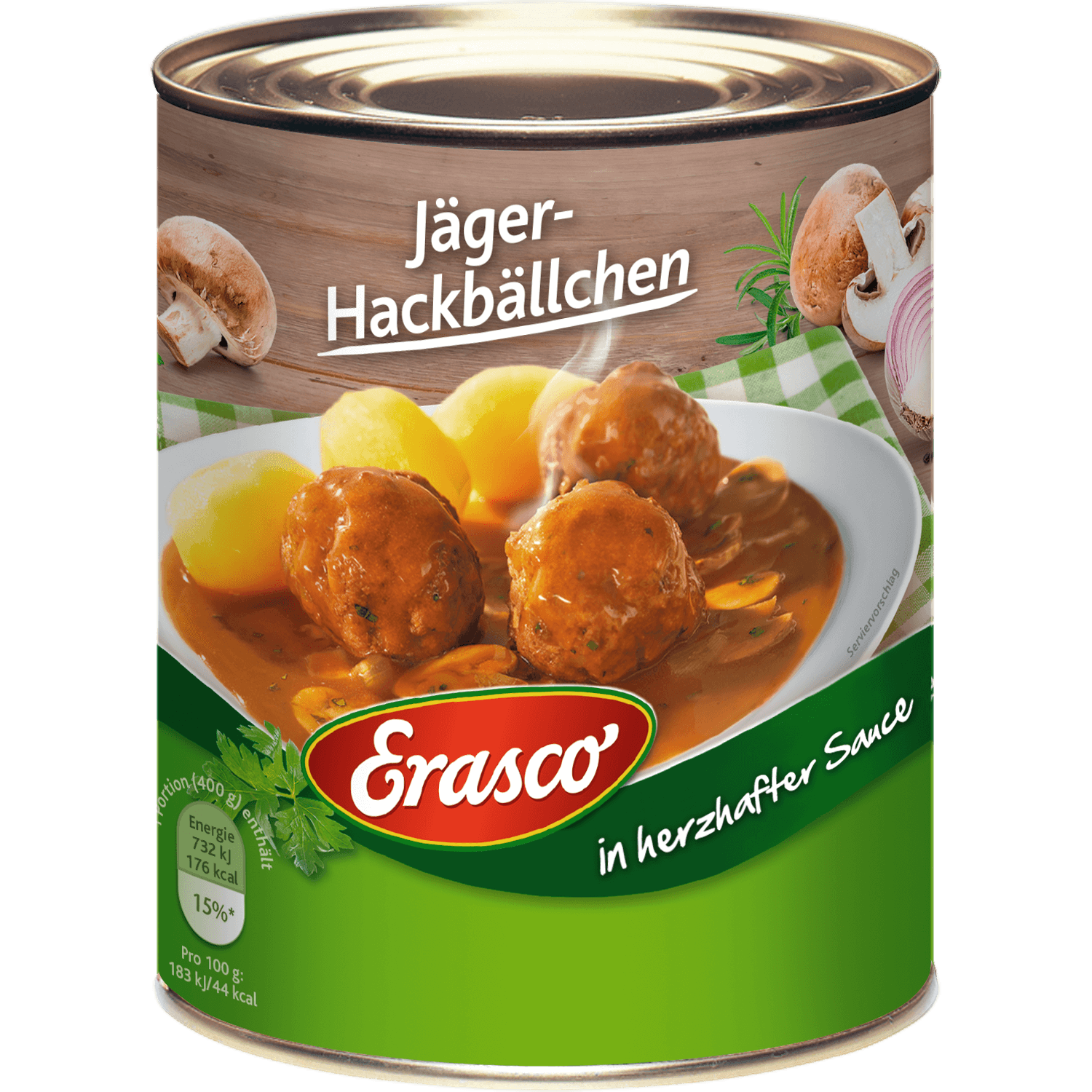 Erasco – Meatballs in Hunter Sauce 800 g can / Fleischkl??e mit J?gerso?e | German Deli Ph