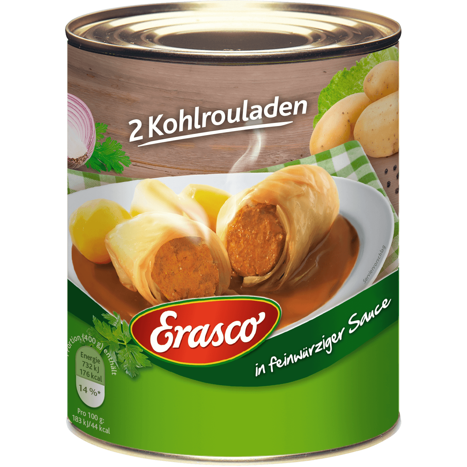 Erasco – Cabbage Rolls 2 pcs – 800 g can / Kohlrouladen | German Deli Ph