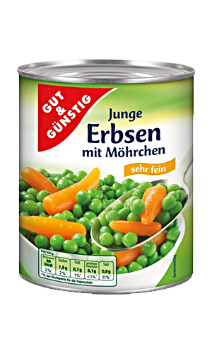 G+G – Peas & Carrots Extra Young – 400 g can / Erbsen & M?hren sehr fein | German Deli Ph