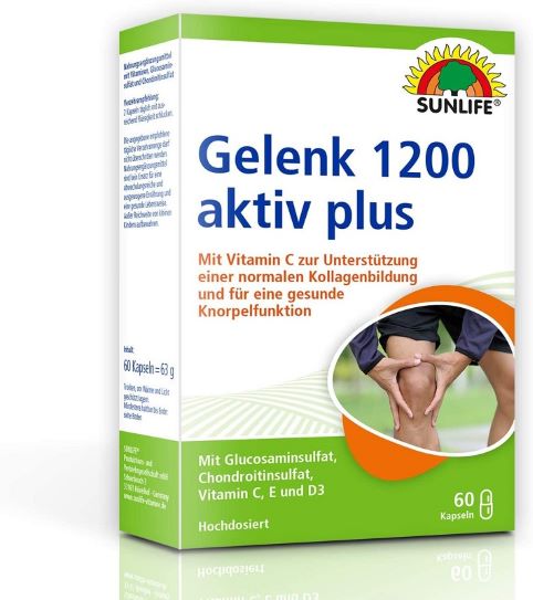 Sunlife – Joint 1200 active + supports the cartilage+bone structure 60 pcs/ Gelenk 1200 active plus | German Deli Ph