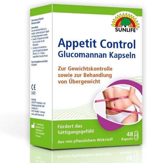 Sunlife – Weight Loss Glucomannan Capsule 48 / Appetite control Glucomannan kapseln | German Deli Ph