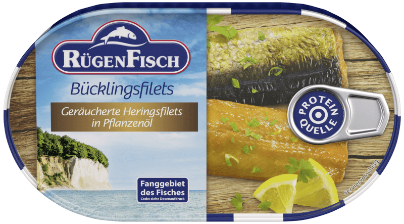 R?genfisch – Smoked Herring – 200 g can / B?cklingsfilets | German Deli Ph