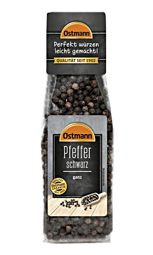 Ostmann – Black Pepper whole – 50 g bag / Schwarzer Pfeffer ganz | German Deli Ph