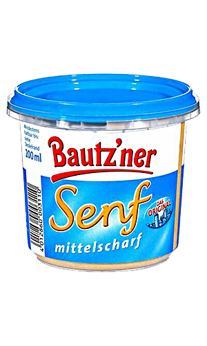 Bautzner – Mustard Medium – 200 ml cup / Senf mittelscharf | German Deli Ph