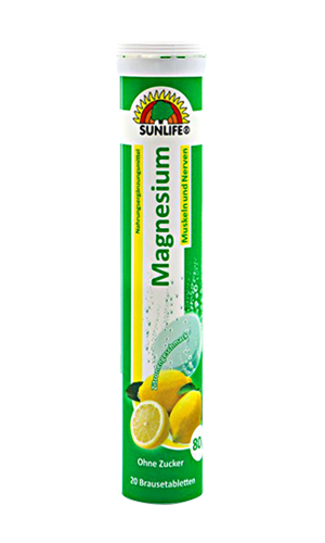 Sunlife – Magnesium Sparkling Tablets – 20 pcs tube / Magnesium Brausetabletten | German Deli Ph