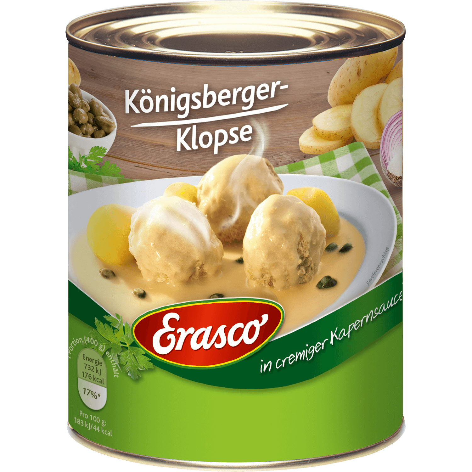 Erasco – Meatballs with Capers – 800 g can / Fleischkl??e mit Kapern | German Deli Ph