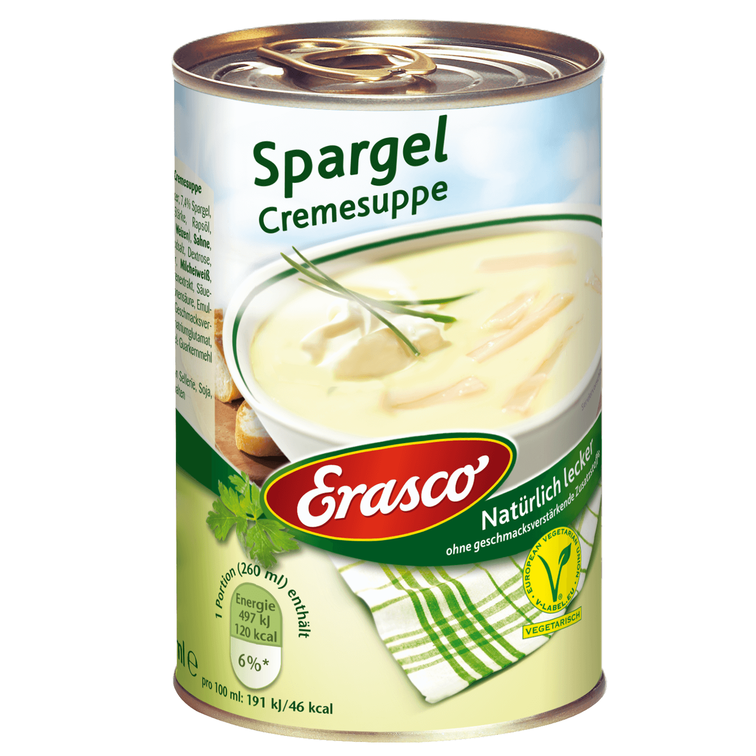 Erasco – Cream of Asparagus Soup – 400 ml can / Spargelcremesuppe | German Deli Ph