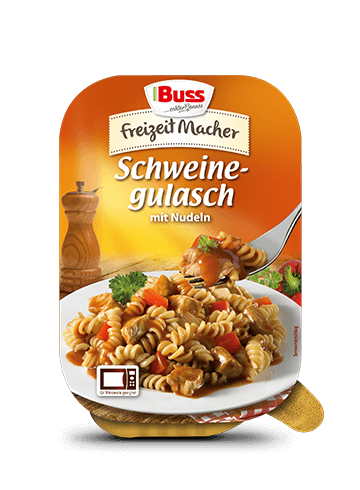 Buss – Pork Goulash with Noodles – 300 g bowl / Schweinegulasch mit Nudeln | German Deli Ph