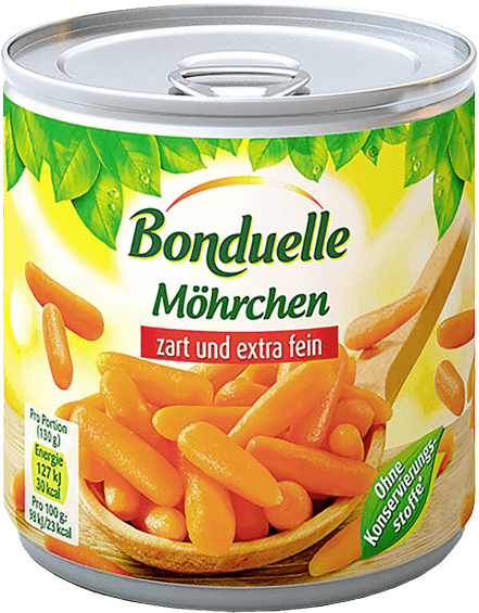 Bonduelle – Carrots Extra Young – 400 g can / M?hrchen sehr fein | German Deli Ph