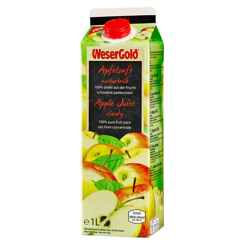 Wesergold – Apple Juice 1000 ml pck / Apfelsaft | German Deli Ph