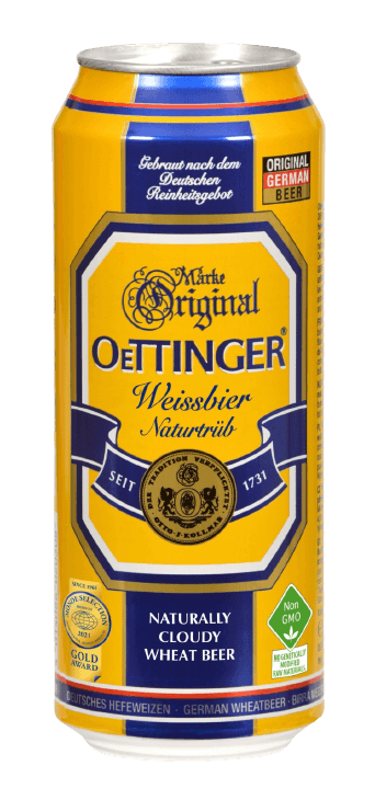 Oettinger Wheat Beer – 500 ml can – 24 per case / Weizenbier | German Deli Ph