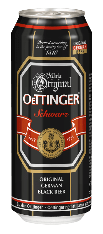 Oettinger Black Beer – 500 ml can – 24 per case / Schwarzbier | German Deli Ph