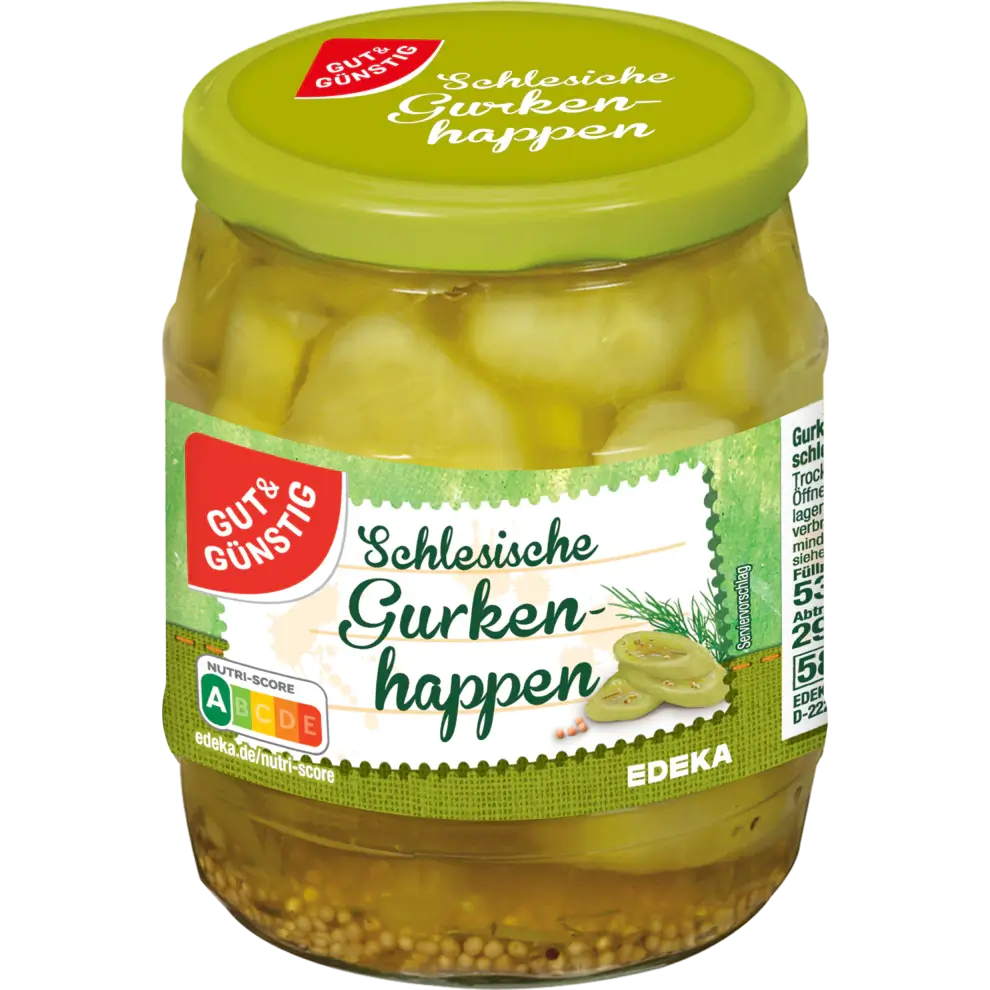 G+G – Pickles Thick Slices “Silesian Style” – 520 g glass / Dicke Gurkenscheiben Schlesische Art | German Deli Ph