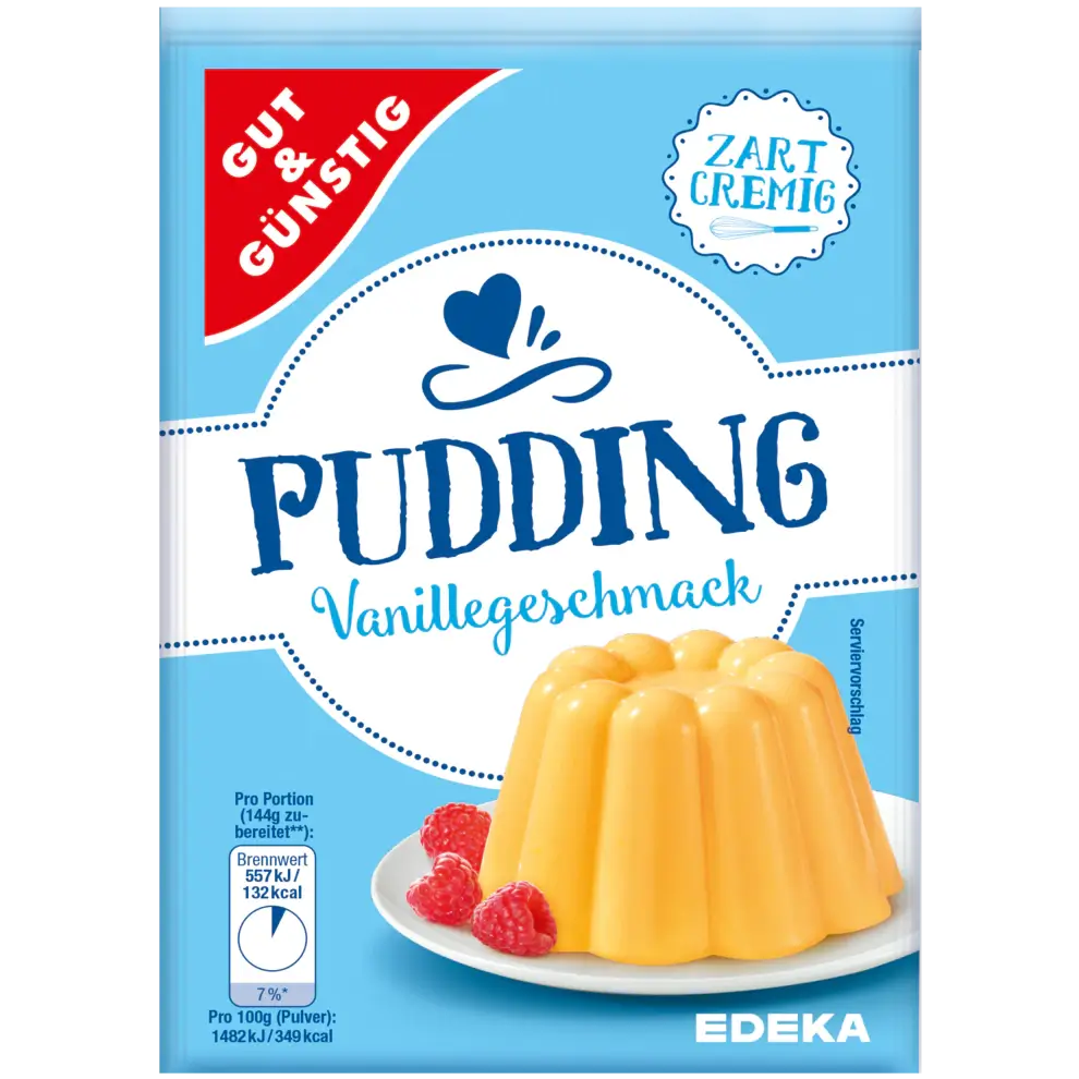 G+G Vanilla Pudding – 37g / Vanillegeschmack cremig | German Deli Ph