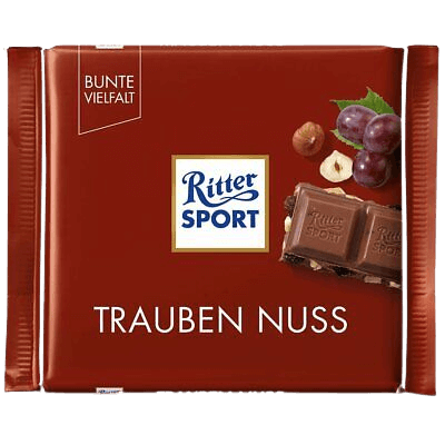 Ritter Sport – Grape with Nuts Chocolate – 100 g bar / Trauben-Nuss-Schokolade | German Deli Ph