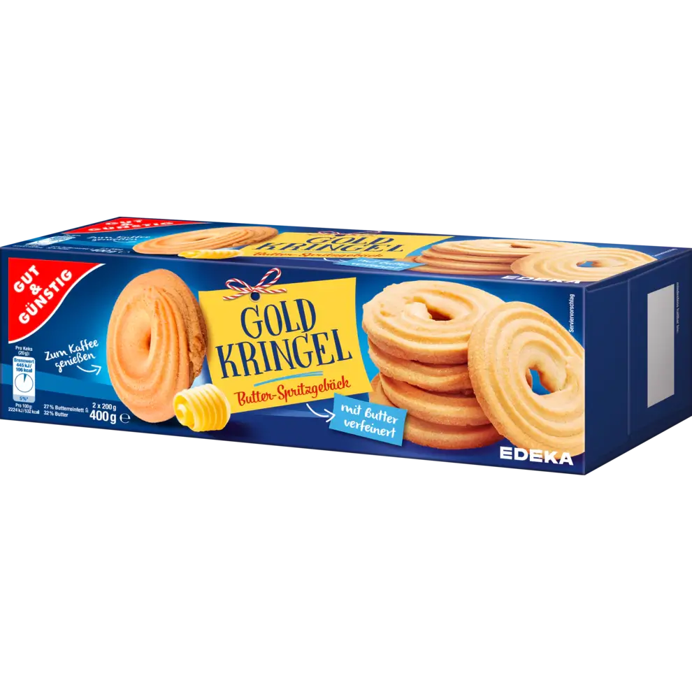 G+G – Butter Biscuits – 400 g bag / Butter-Spritzgeb?ck | German Deli Ph