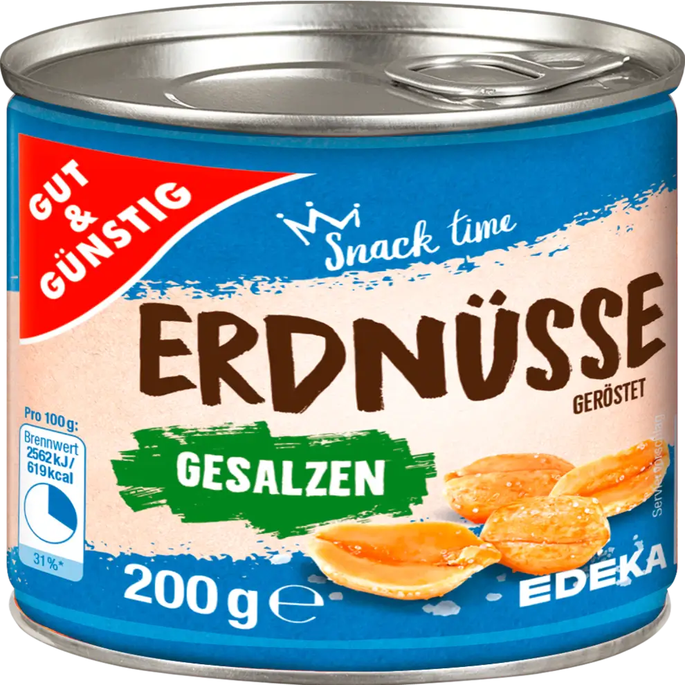 G+G – Peanuts salted – 200 g can / Gesalzene Erdn?sse | German Deli Ph