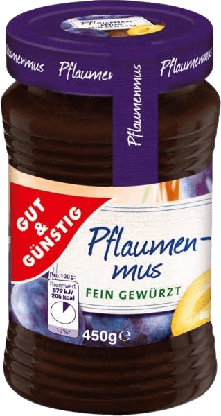 G+G – Plum Jam – 450 g glass / Pflaumenmus | German Deli Ph