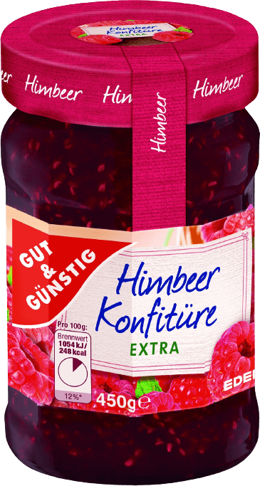 G+G – Rasberry Jam – 450 g glass / Himbeer-Marmelade | German Deli Ph