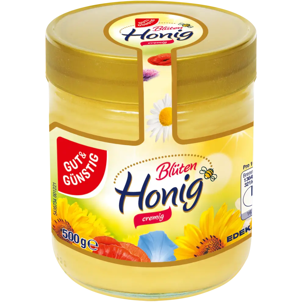 G+G – Honey Creamy – 500 g glass / Honig cremig | German Deli Ph