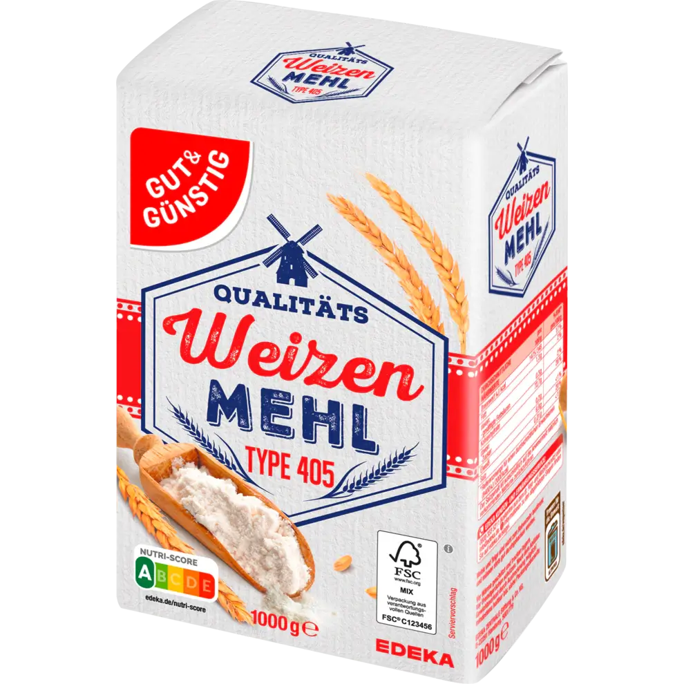 G+G – Wheat Flour Type 405 – 1000 g pck / Weizenmehl 405 | German Deli Ph