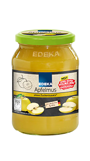 Edeka – Apple puree w/out sugar – 360g / Apfelmus ohne zuckerzusats | German Deli Ph