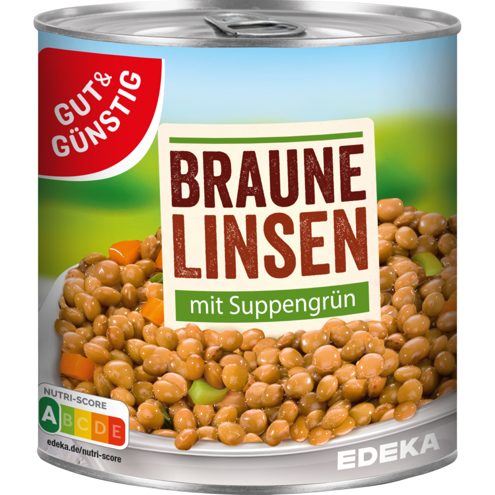 G+G – Brown Lentils green sauce – 800 g / Braune Linsen mit suppengruen | German Deli Ph