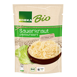 Edeka – Bio Sour Cabbage – 520 g / Sauerkraut mit Meersalz Beutel | German Deli Ph