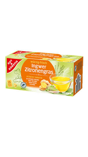 G+G – Ginger Lemongrass Tea in bags- 25er pack / Ingwer Zitronengras | German Deli Ph